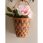 Vintage Wicker Wall Basket     Hanging Woven Basket