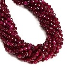 Natural Grade Aa Ruby Micro Faceted Round Beads Size 6mm 15 5   Strand