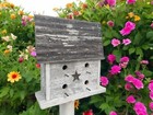 Rustic Primitive Handmade Wren Birdhouse  Hanging  Post  Farmhouse Birdbox