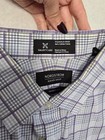 Nordstorm Men   s Blue purple Plaid Dress Shirt Size 16 34