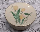 Vintage Otagiri Floral Laquerware Coasters Set Of 6 With Circular Box