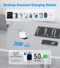 2 Inch Desk Power Grommet Outlet  Recessed Outlet With 20w Usb-c  Black 