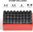 36pc 3 8  Steel Metal Punch Letter   Number Stamp Stamping Set With Plastic Case