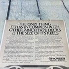1978 Pioneer Reel To Reel Tape Deck Vtg Print Ad poster Promo Art Magazine Page