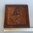 Mahogany Wood Carved Madonna Child Wall Plaque Religious Art Catholic Decor
