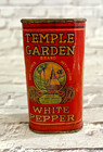 Vintage Temple Garden 1 Oz White Pepper Spice Tin