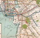 Map Of New York City W Subway Irt And Bmt Lines Wall Art Poster