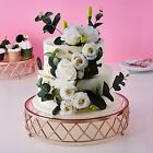Gold Clear 14  Round Metal Glass Geometric Cake Stand Party Wedding Decorations