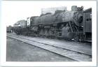 C1940s Unknown Yard Steam Locomotive Train Railroad Men Urban Setting Photo C4