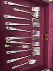 1847 Rogers Bros    eternally Yours    Silver Plate Silverware Boxed Set 32 Pieces