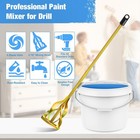 Youtex Paint Mixer For Drill  Upgraded 4-blade 2 76  1-pack rainbow Gold
