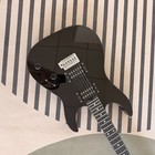 Super   strat 170 Style Hh Electric Guitar Gloss Black Canadian Maple Neck Tremolo