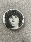Vintage 1 5    Jim Morrison Black White Pin The Doors Rare 1986