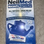 Neilmed Nasaflo Neti Pot Nasal Rinse Device Allergy  Sinus Relief Natural 50 Pkt
