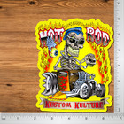 Hot Rod Skeleton Stickers 6   Rat Fink Style Skull 3-pack Decals  Kustom Kulture