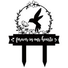 Memorial Cemetery Decorations - Hummingbird Grave Marker Plaque  Outdoor Garden