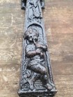 Antique Kenrick Cast Iron Door Knocker Original 19th C Black No 425 Cherub 