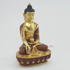 Hand Carved 24 Karat Gold Gilded Buddha Shakyamuni Copper Statue Frm Patan Nepal