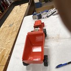 Vintage Nylint Red Pressed Steel Scraper Construction Equipment Vehicle Toy