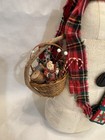 Handmade Primitive Weighted Snowman Quilting Sewing Theme Christmas 12  1995 Vtg