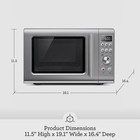 Breville Bmo650sil Compact Wave Soft Close Countertop Microwave Oven  Silver