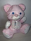 Fisher Price Puffalump Baby Pink Teddy Bear 9    Plush With Rattle 1994 Euc