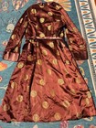Vintage Deadstock New 80s Solz Squirrel Brown Satin Symbol Lounging Robe Size 42