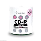 100 Smartbuy 52x Cd-r 700mb White Top Blank Media Disc   Black Permanent Marker