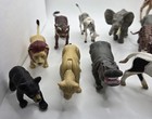 Lot Of 14 Plastic Animals Figures Toy Pretend Play Moving Arm legs 