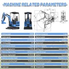 New Upgrad Share 1 8ton Mini Excavator Kubota Diesel 4000lb Crawler Pilot Digger