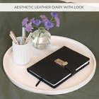 Aesthetic Diary With Lock - Beautiful Leather Journal With Easy To Change Code