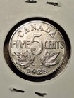 1929 Canada 5 Cents  Nice Coin  Near  s  Variation I Believe   