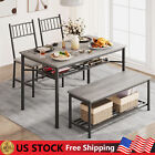 4 Piece Dining Table Set For 4 Modern Kitchen Table Set With Bench And Chairs Us