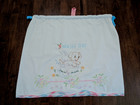 17  High Laundry Bag Hm W vtg White Pillowcase Hand Emb W  puppy Taking A Bath 