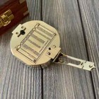 100  Working Brass Brunton Pocket Transit Compass With Wooden Box