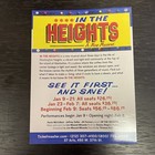 In The Heights Rare Pre off-broadway 37 Arts Flier Card Promo Lin-manuel Miranda