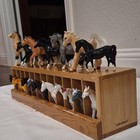 Lakeshore Wooden Horse Stable Display Stand W  19 Assorted Small Model Horses
