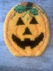 Pumpkin Jack-o-lantern Shag Rug Halloween Fall Thanksgiving Holiday Latch Hook
