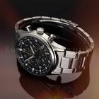 Seiko Men s Watch Chronograph Quartz Black Dial Stainless Steel Ssb447 New