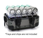 600pc Deluxe Poker Chip Case Carrier In Gray Color - Ultimate Poker Chip Carrier