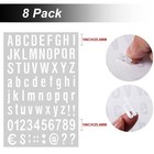 8 Sheets Self Adhesive Vinyl Letters Numbers Kit  Mailbox 1 Inch  White