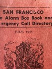 1955 San Francisco Fire Alarm Box Book Emergency Call Directory Pocket Ring