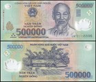 1 Million Vietnam Dong Vnd    Circulated    2 X 500 000 Note With Coa 