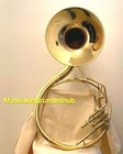 Sousaphone 16 bell Tuba  Pure Brass In Gold Polish mouthpc  Case Box   Free Ship