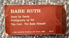 Free Ship  1969 Babe Ruth Pocket Cinema Flip Book Sandy Val Baseball Yankees