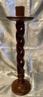 Antique English Open Barley Twist  Candlestick holder 17  High tall