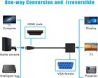 Hdmi To Vga  Gold-plated Vga Adapter  male 1pack Black 