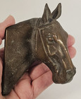 Cast Metal Horse Head For Wall Plaque Or Trophy Bronze Finish Hollow 2 Screws