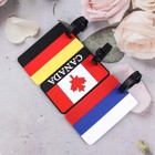 2 Pcs German Flag Luggage Tag Label Id Suitcase Bag Baggage Travel Germany New