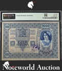 Austria 1000 Kronen 1902 P 8a Yogoslarvia Stamps On P 10a Include Au Pmg 58